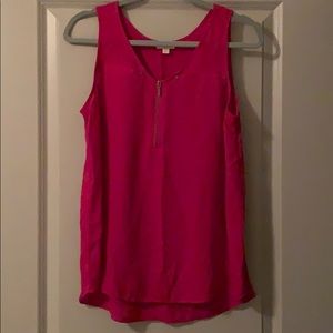 Pink sleeveless blouse